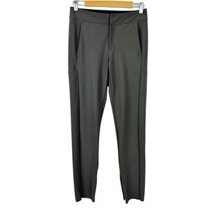 Athleta Stellar Trouser Tall Gray Size 4T Zip Ankle Pants Straight Travel Office